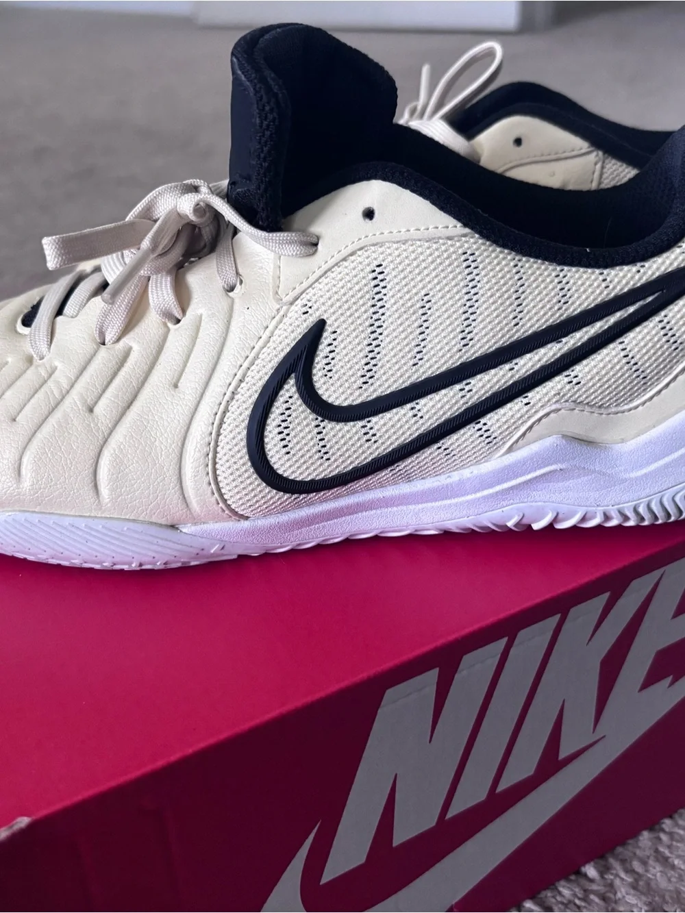 Nike Cream and Black Swoosh Training Shoe